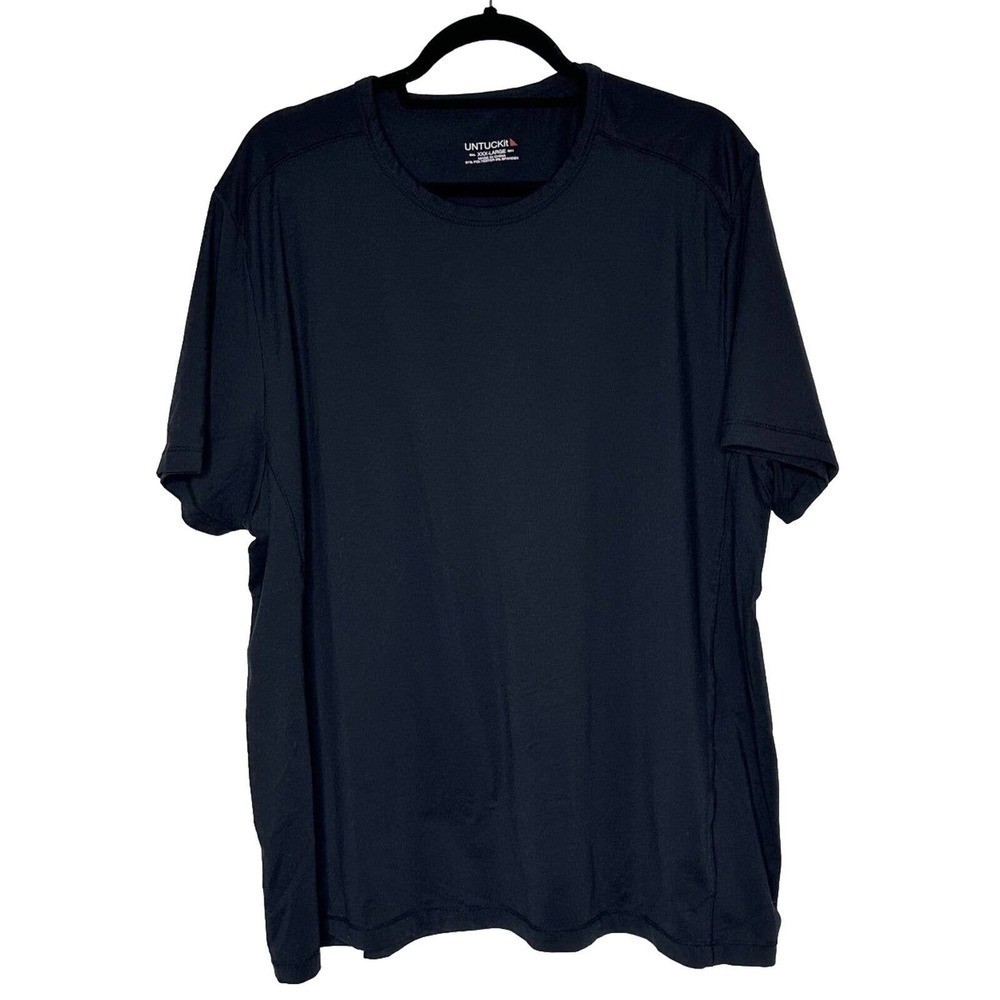 Untuckit T Shirt Clarendon II Short Sleeve Performance Tee Men's Black Size 3XL